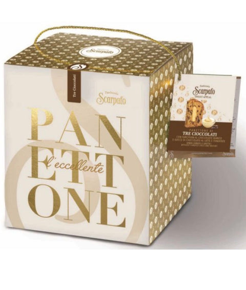 Panettone ai Tre Cioccolati - Scarpato